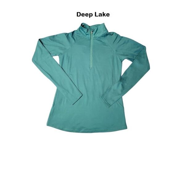 Jockey Womens Pullover Quarter Zip Moisture Wicking Thumbholes Size Small Active - Picture 2 of 5